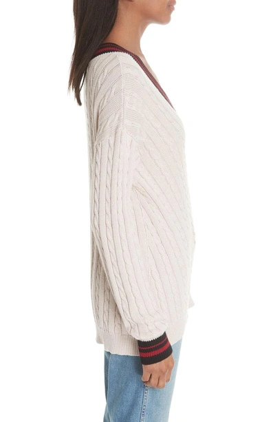 Joie Golibe Varsity Pullover Sweater In Cam R ModeSens