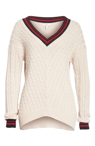 Shop Joie Golbie Knit Pullover In Parchment/ Caviar/ Cambridge