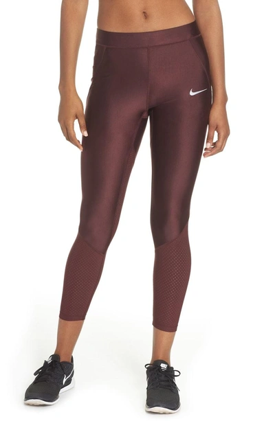 NEW Nike Pro Hyperwarm Tights Burgundy Crush/Black XS XSMALL