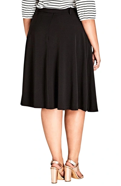 Shop City Chic Joyful A-line Skirt In Black