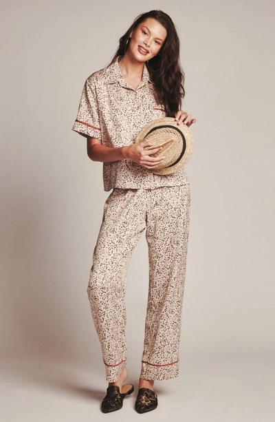 Shop Midnight Bakery Dolce Pajamas In Dolce Taupe Animal Print