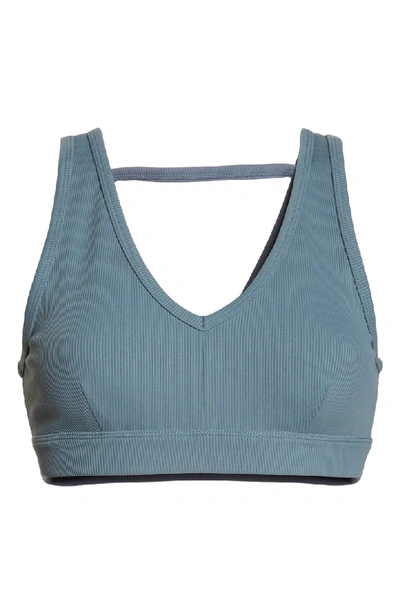 Alo Yoga Togetherness Rib knit Sports Bra In Slate ModeSens