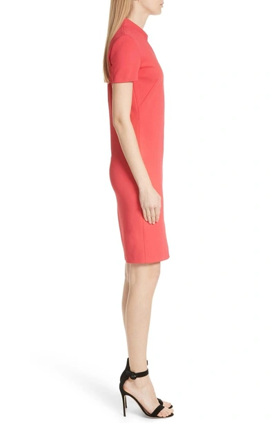 Shop St John Luxe Sculpture Knit Dress In Lingonberry