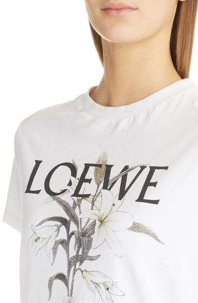 Shop Loewe Flower Vase Logo Tee In White