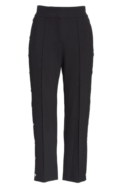 Shop Veronica Beard Irving Side Snap Pants In Black