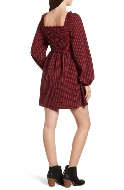 Shop The Fifth Label Campus Smocked Dress In Berry/ Black