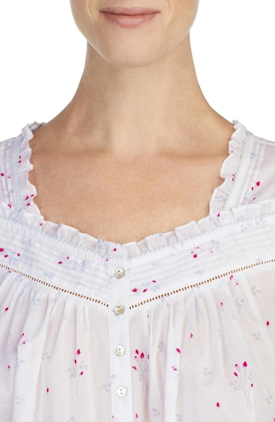 Shop Eileen West Short Lawn Nightgown In White Ground With Bouquet Toss