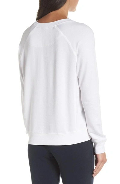 Shop David Lerner Paris Raglan Sleeve Sweatshirt In White