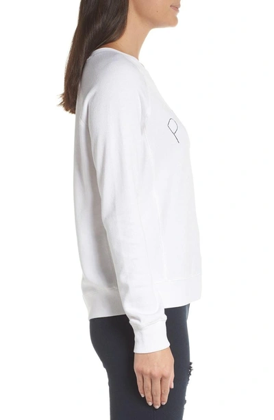 Shop David Lerner Paris Raglan Sleeve Sweatshirt In White