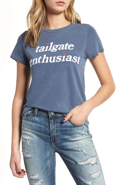 Shop Junk Food Tailgate Enthusiast Tee In True Navy