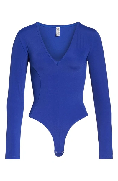 Shop Free People Intimately Fp Thong Bodysuit In Blue