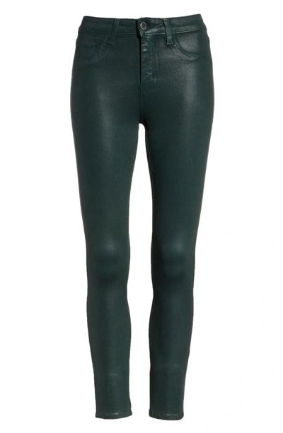 Shop L Agence Margot High Waist Crop Jeans In Evergreen Coated