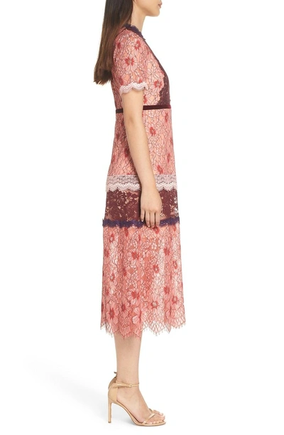 Shop Foxiedox Sadie Midi Dress In Pink Multi
