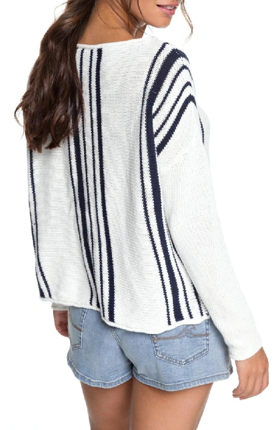Shop Roxy Monument Border Stripe Sweater In Marshmallow