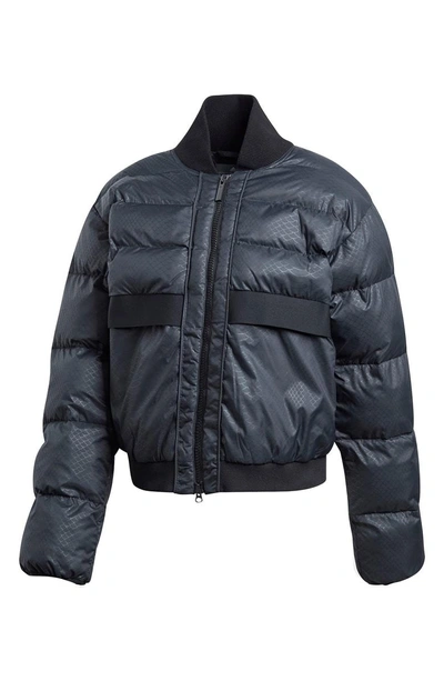 Shop Adidas Originals Crop Puffer Jacket In Black