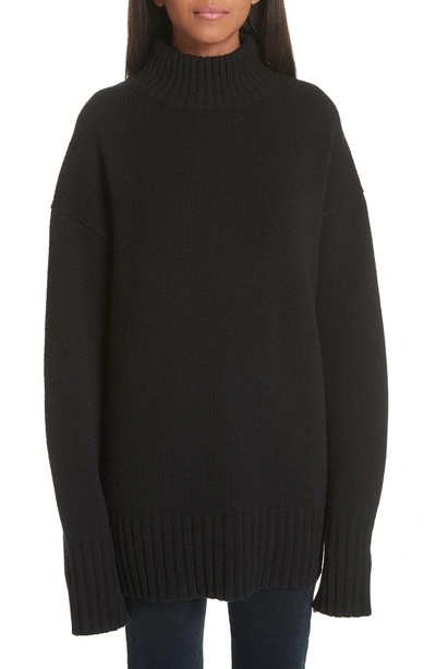 Shop Proenza Schouler Wool & Cashmere Blend Turtleneck Sweater In Black