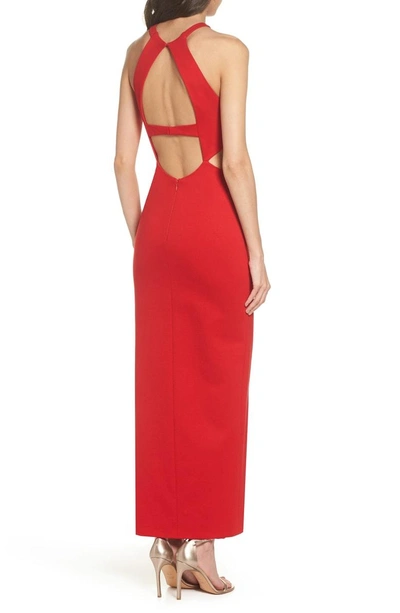 Shop Fame And Partners The Annalise Cutout Gown In Red