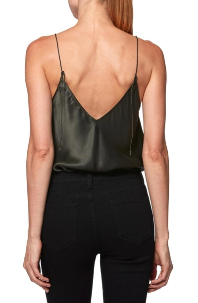 Shop Paige Cicely Silk Camisole In Forest Night