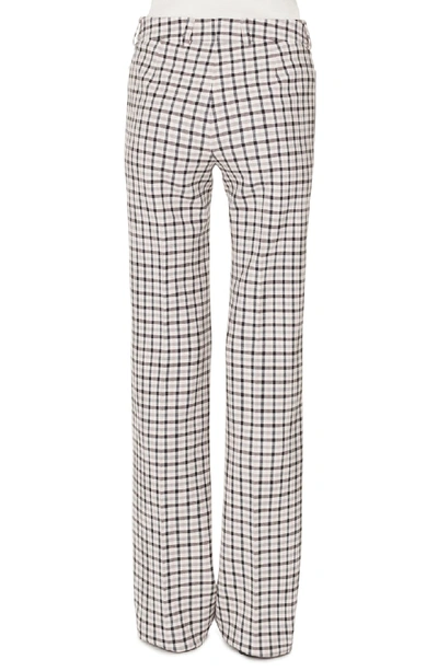 Shop Akris Punto Mikka Side Stripe Checked Trousers In Rose - Cream - Black