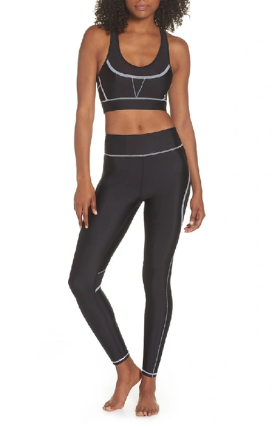 Shop Alala Surf Tights In Black/ White