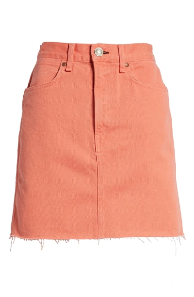 Shop Rag & Bone Moss High Waist Denim Miniskirt In Coral Haze