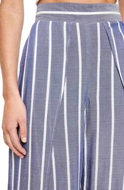 Shop Bardot Megan Stripe Pants In Blue Stripe