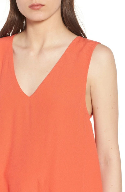 Shop Cupcakes And Cashmere Bellamy Tiered Jumpsuit In Hot Coral
