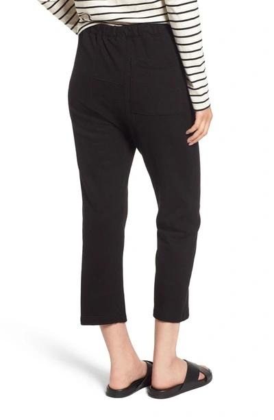 Shop Stateside French Terry Crop Sweatpants In Black