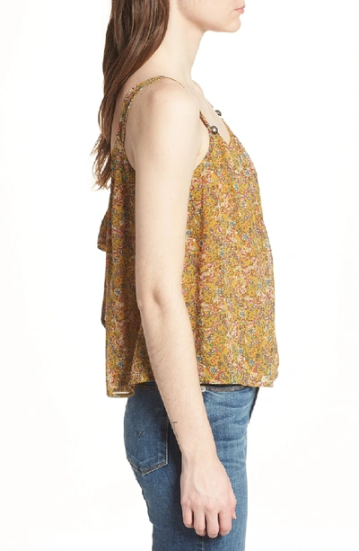 Shop Rebecca Minkoff Madison Floral Top In Yellow Multi