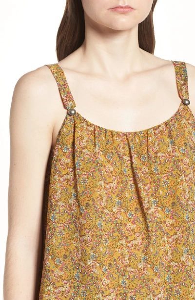 Shop Rebecca Minkoff Madison Floral Top In Yellow Multi