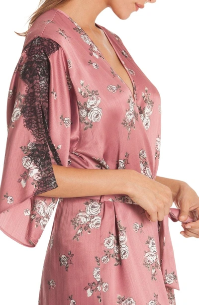 Shop Midnight Bakery Tegan Kimono Wrap In Rose