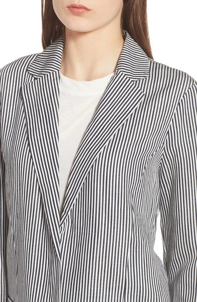 Shop Cupcakes And Cashmere Dove Stripe Blazer In Ink