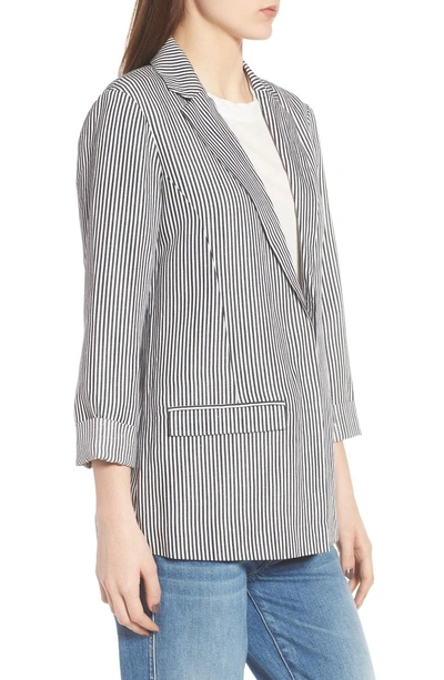 Shop Cupcakes And Cashmere Dove Stripe Blazer In Ink