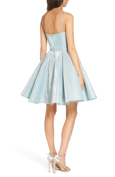Shop Mac Duggal Shimmer Fit & Flare Dress In Shimmering Ice