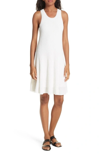 Shop Theory Ottoman Day Dress In Shell White/ White