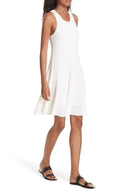Shop Theory Ottoman Day Dress In Shell White/ White