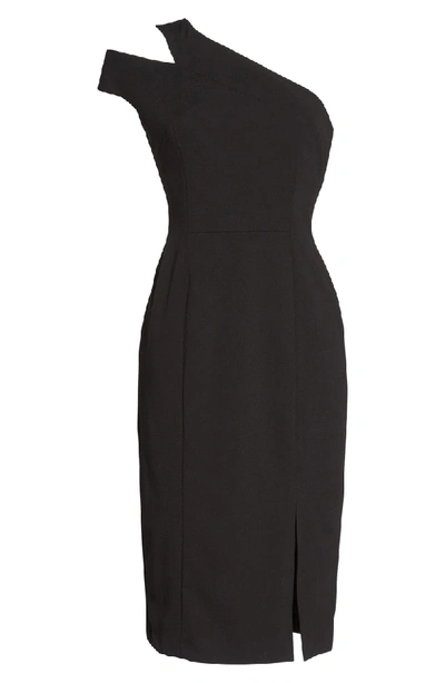 Shop Maggy London One-shoulder Sheath Dress In Black