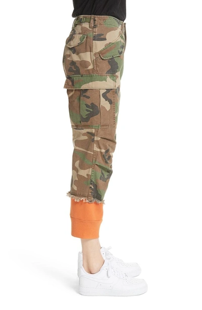 Shop R13 Camo Harem Pants With Sweat Cuffs In Camo W/ Orange Combo