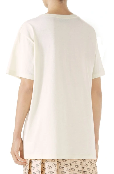 Shop Gucci Hypnotism Graphic Tee In Ivory