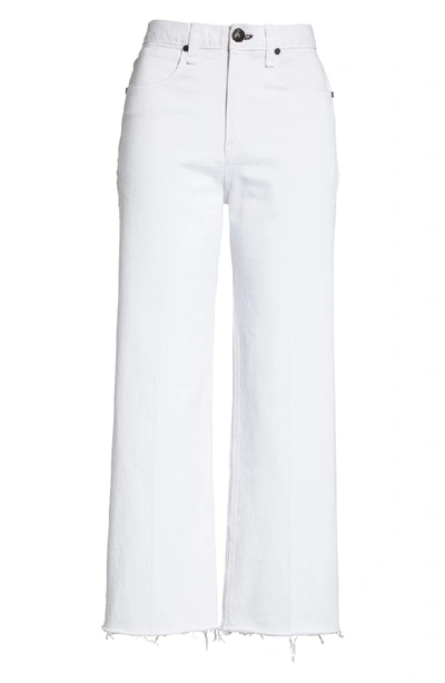 Shop Rag & Bone Justine High Waist Ankle Wide Leg Trouser Jeans In White