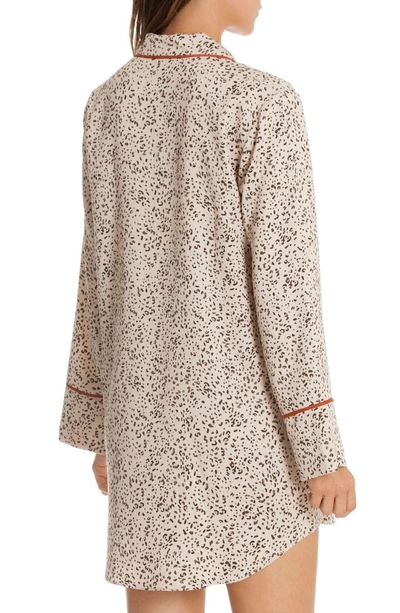 Shop Midnight Bakery Dolce Sleep Shirt In Dolce Taupe Animal Print