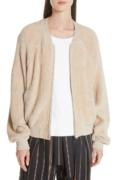 Shop Vince Teddy Bomber Jacket In Chalet