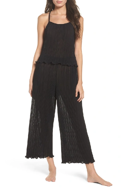 Shop Lacausa Mika Pleated Lounge Pants In Tar