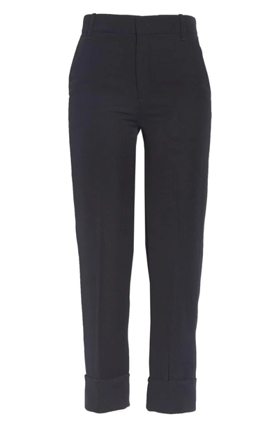 Shop Vince Cuffed Ankle Trousers In Black