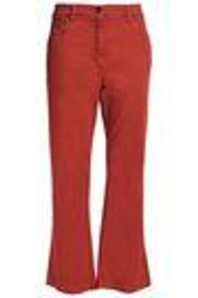 Shop Brunello Cucinelli Woman High-rise Flared Jeans Brick