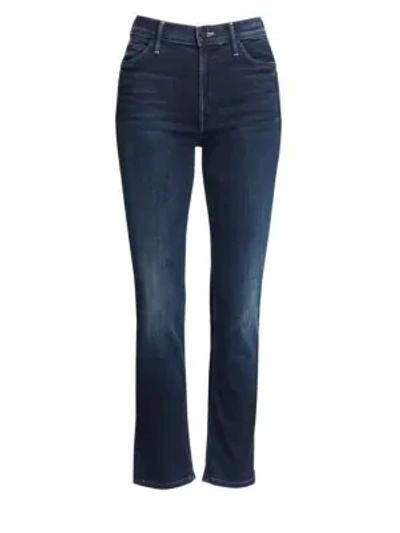 Shop Mother Swooner Super High-rise Ankle Jeans In Squeeze Play