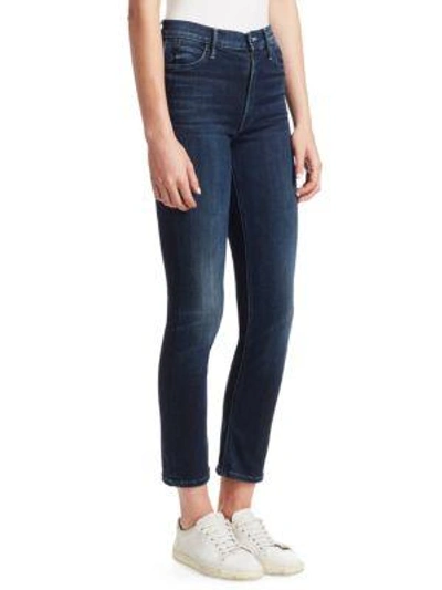 Shop Mother Swooner Super High-rise Ankle Jeans In Squeeze Play