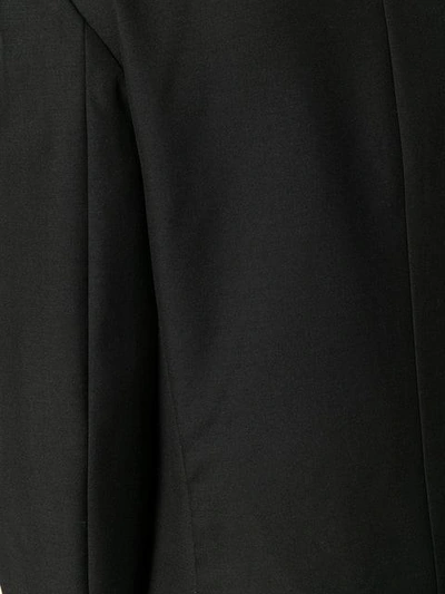 Shop Yohji Yamamoto Long Single-breasted Coat - Black