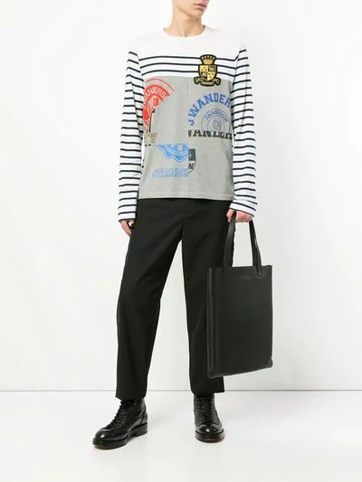Shop Jw Anderson Panelled Breton T-shirt In White