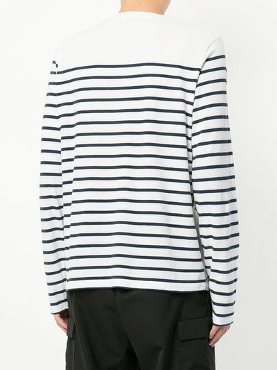 Shop Jw Anderson Panelled Breton T-shirt In White